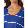 thumbnail image 4 of DARING DIVA Women's 2-Piece Round Neck Sleeveless Shirt Shorts Pajama Set M Blue, 4 of 6