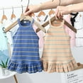 thumbnail image 4 of XFHLMJFF Girls Dress Children Toddler Sleeveless O-Neck Kids Baby Stripe Beach Casual Party Frocks Leisure Sundress, 4 of 9