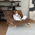 thumbnail image 6 of Sdorens Modern Accent Chair,Comfy Reading Chair,Lounge Chair for Living Room,Bedroom and Reading Room,Large Bean Bag Chair with Solid Wood Frame,Brown, 6 of 10