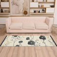 thumbnail image 2 of Yayeee Runner Rug for Bedroom 2'x6' Machine Washable Hallway Non Slip Mat, Small Black Flowers, 2 of 8