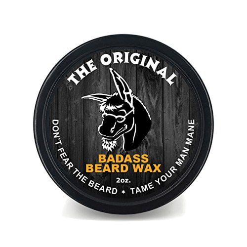 Badass Beard Care Beard Wax For Men - The Original Scent, 2 oz - Softens Beard Hair, Leaves Your Beard Looking and Feeling More Dense Badass Beard Care Beard Wax For Men - The Original Scent, 2 oz - Softens Beard Hair, Leaves Your Beard Looking and Feeling More Dense