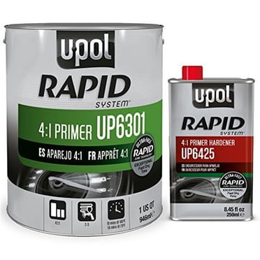 U-POL 2253/2323 HS High Build 2K Urethane Primer Gallon Kit w/ Hardener ...