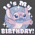 thumbnail image 2 of Men's Lilo & Stitch Angel It's My Birthday Graphic Tee Charcoal Heather X Large, 2 of 5