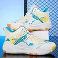 thumbnail image 3 of Men's Basketball Shoes Anti-Slip and Wear-Resistant Soles Running Shoes Graffiti Design Fashionable Sports Shoes, 3 of 6