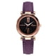 thumbnail image 1 of LVPAI Reloj de pulsera de cuarzo para mujer con correa de PU delgada y sencilla a la moda (púrpura), 1 of 4