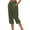 Army Green 1, variant on Ladies Cropped Trousers - Capri Pants for Women UK Petite Comfy Summer Three Quarter Length Trousers Stretchy Drawstring Waist Straight Leg Lounge Yoga Beach Capris Pants with Pockets