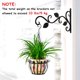 thumbnail image 3 of ganchos para colgar en la pared con tornillos, soporte para plantas, linterna, comedero para pájaros, cesta de metal para jardín, decoración de balcón y jardín (hojas), 3 of 5