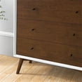 thumbnail image 7 of Pemberly Row Mid-Century Rectangular Wood 5-Drawer Dresser in White, 7 of 7