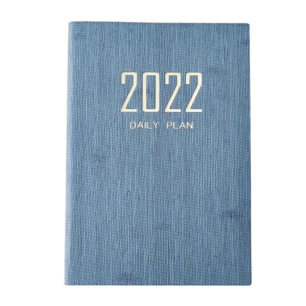 Cuaderno de Año Nuevo, lista de tareas, planificador semanal, calendario, libro para la escuela Azul oscuro