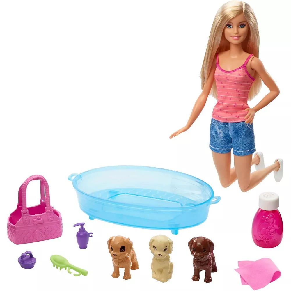 Barbie Color Reveal Totally Neon Fashions – Puppe Mit 25 Überraschungen, Farbwechsel, Badeanzug, Rollschuhe & Hund, Ab 3 Jahren