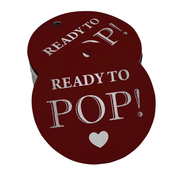 Inkdotpot Pack Of 100 Real Silver Foil Paper Tags Ready To Pop Baby Shower Favor Hang Tags