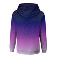 thumbnail image 6 of Xudanell Jackets for Women Warm Hooded Jacket Gradient Zipper Hoodie Drawstring Jacket Lined Plush Women Fashion Hoodies Light Blue M, 6 of 7