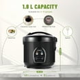 thumbnail image 4 of Moosum Rice Cooker Maker 10-Cup(Uncooked) with Steamer, Ceramic coating, BPA Free, Large capacity, Black, 4 of 6