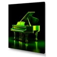 thumbnail image 2 of Designart "Pop Art Green Serenade On The Piano" Music Canvas Wall Art, 2 of 7