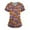 52#Purple Pink, variant on Scrubs for Women V Neck Short Sleeve Funny Pumpkins Bats Print Nursing Uniform Top with Pockets - Stretch Medical Scrub Shirt Blue 3XL