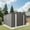 10x12FT+Gray, variant on 10 x 8 FT Outdoor Storage Shed, Large Metal Storage Shed, Lockable Door and Air Vent, Clear Window Garden Tool Shed for Bicycles, Tools, Lawnmowers, Backyards,