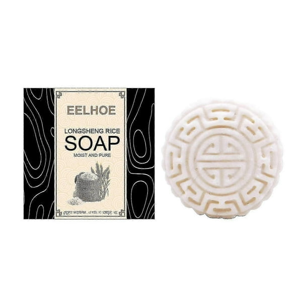 New- Longsheng Rice Water Soap Shampoo Soap Moisturizes Cleansing Nutritious Free From Frizz Hair Care Soft Hair
