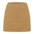 thumbnail image 3 of ZACPNCV Girl's Skorts Tummy Control Skorts Dressy Casual High Waist Athletic Shorts Skirts Khaki 10-11 Years, 3 of 7