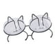 thumbnail image 5 of Comedero elevado para gatos, cuenco de metal, base estable, minimalista, extraíble para alimentos secos. doble cuenco negro, 5 of 9