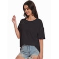 thumbnail image 3 of Women's Crew Neck Short Sleeve T-Shirts - Summer Casual Tee Tops, Lightweight Comfort Fit, 3 of 6