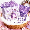 thumbnail image 5 of Purple Christmas Gift Wrapping Set - Non-Traditional Purple Theme with Gift Bags, Wrapping Paper, Stickers & Cards for Holiday Parties, 5 of 8