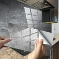 thumbnail image 1 of Peel And Stick Wallpaper For Kitchen Backsplash, Self-Adhesive Backsplash In PVC Grey Marble Tiles, Waterproof Grey Marble Film For Cabinets And Walls (16Pcs), 1 of 5