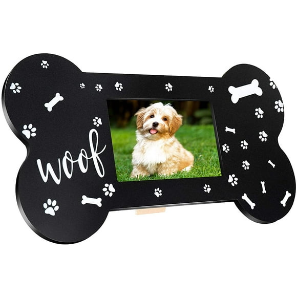 Dog Collage Picture Frame Black Doggie Photo Frame Doggie Paw Frame Wooden Dog Photo Frame for Pet Cat Dog Memorial Sympathy Home Decoration