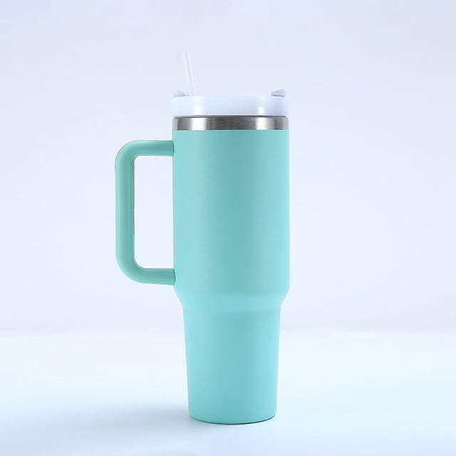 No te lo pierdas S-tanley - Vaso de acero inoxidable aislado al vacío, con tapa y popote, vaso para agua, té helado o café, licuado y más 40OZ