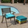 thumbnail image 6 of ARDEN Outdoor Seat or Rocking Chair Cushion, 19 x 18, Water Repellent, Fade Resistant, Pool Blue Leala, 6 of 11