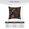 thumbnail image 4 of DouZhe Velvet Decorative Throw Pillow Covers Set of 2, Soft Square Cushion Cover with Invisible Zipper Hawaiian Pineapple Skull Printing, 16"x16", 4 of 7