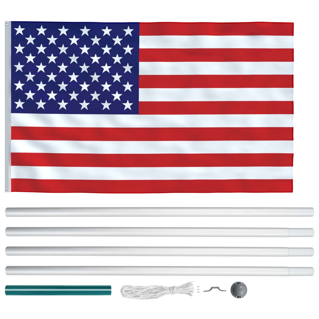 vidaXL 59.1" x 35.4" Patriotic Outdoor Flag, Weatherproof