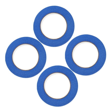 WHAMVOX 4 Rolls Painters Sticky Car Masking Tape 5000.00X2.00X0.10CM Blue