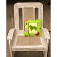 thumbnail image 2 of Green Fabric Decorative Pillow with Dog Silhouette, 2 of 4
