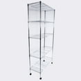 thumbnail image 2 of 5 Tier Storage Shelves Wire Storage Shelves with Wheels, Plated Iron Shelves Plated Iron Storage Shelving, Pantry Storage Shelves Kitchen Rack Shelving Units, 35.43'' x 13.78'' x 65'', Chrome, S7920, 2 of 8