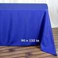thumbnail image 2 of Balsa Circle 10 Pieces 90" x 132" Royal Blue Rectangle Polyester Tablecloths Table Linen, 2 of 7