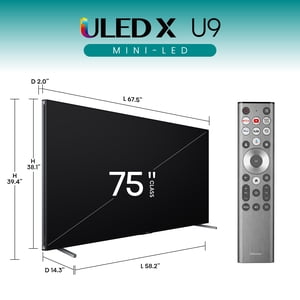 Hisense 75" Class U9 Series Mini-LED ULED 4K UHD Google Smart TV (75U9N)