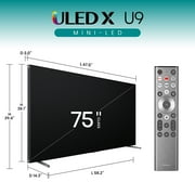هايسنس 75 فئة U9 سلسلة مصغرة الصمام Uled 4 K Uhd جوجل الذكية التلفزيون (75 U9n)