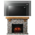 thumbnail image 4 of Country Living Glenbrook 55"W x 43"H x 16"D Electric Fireplace with Mantel Surround - River Rock, 4 of 10