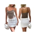 thumbnail image 2 of Michellecmm Women's Summer Slim Cami Tops Lace Trim Low Cut Show Navel Cropped Camisole, 2 of 9