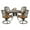 Round Table + Elizabeth Chairs(Dark Bronze), variant on MEETWARM 5 Piece Cast Aluminum Outdoor Patio Dining Set, Dark Bronze/Brown