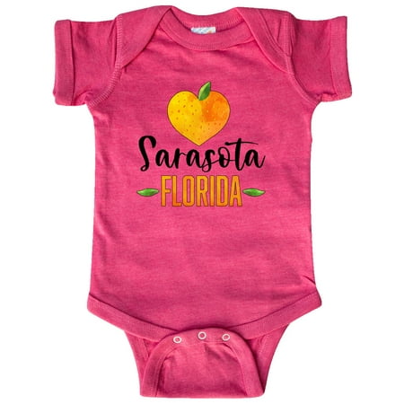 

Inktastic Sarasota Florida Orange in Heart Gift Baby Boy or Baby Girl Bodysuit