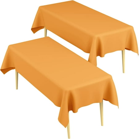 

Table Cloth Orange Table cloth Plastic Table Cloths for Parties Disposable Table Clothes for Rectangle Tables Disposable Rectangle Table Cloth Table Covers for Party 2 Pack 54 x 108 Tablecloths