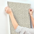 thumbnail image 4 of Chesapeake Karachi Taupe Wooden Damask Wallpaper, 20.5-in by 33-ft, 4 of 5
