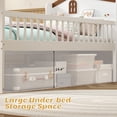 thumbnail image 6 of Mirightone Twin Size Low Loft Bed with Storage 4 Drawers, Wooden Loft Bed with Guardrail Headboard and Ladder, Twin Platform Bed , No Box Spring Needed.（White）, 6 of 8