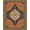 Orange, Pattern 4, variant on Design&I 8'x10' Washable Area Rug Orange Navy Symmetrical Geometric Floral Design Elegant Symmetry with Botanical and Motifs for Living Room, Family Extra Large Skid-Resistant Low Profile