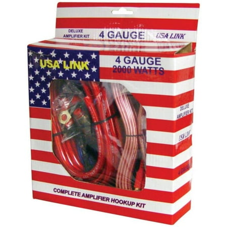 - QPOWER 4 Gauge Ga 2000W Car Amplifier Amp Complete Wiring Installation Kit + RCA
