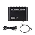 thumbnail image 1 of Amplificador Decodificador de Audio Digital una Analógico 5.1+Cable de Fibra Óptica SPDIF Coaxial una AC3 Convertidor Analógico Óptico para TV, 1 of 8