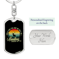 thumbnail image 2 of Wild Find You Hunter'S Keychain Stainless Steel or 18k Gold Dog Tag Keyring, 2 of 10