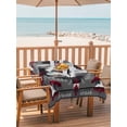 thumbnail image 2 of Outdoor Table Cloth with Umbrella Hole and Zipper, Boho Red Grey Waterproof Rectangle Tablecloth 60"x102", Geometric Southwestern Retro Ethnic Washable Table Cover for Outside Party Patio Picnic, 2 of 8