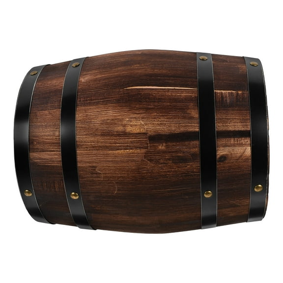 NIYANGLE 1Pack Wood Barrel for Home and Commercial Space Decoration